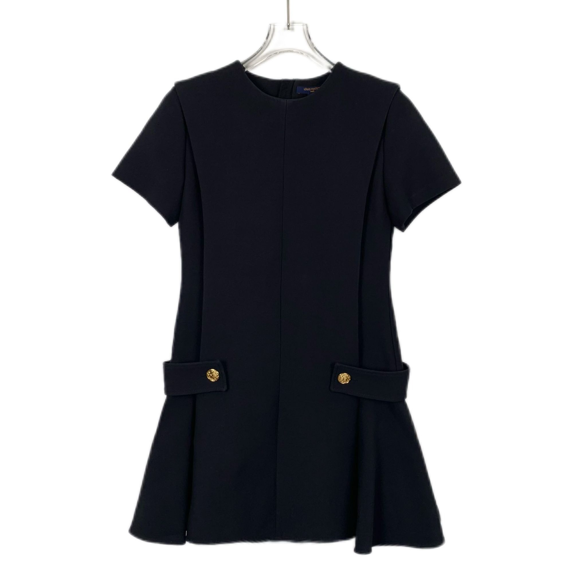 Louis Vuitton Louis Vuitton Short-Sleeve A-Line Dress With Zipper Closure Size XXS / US 00 / IT 34 - 1 Thumbnail