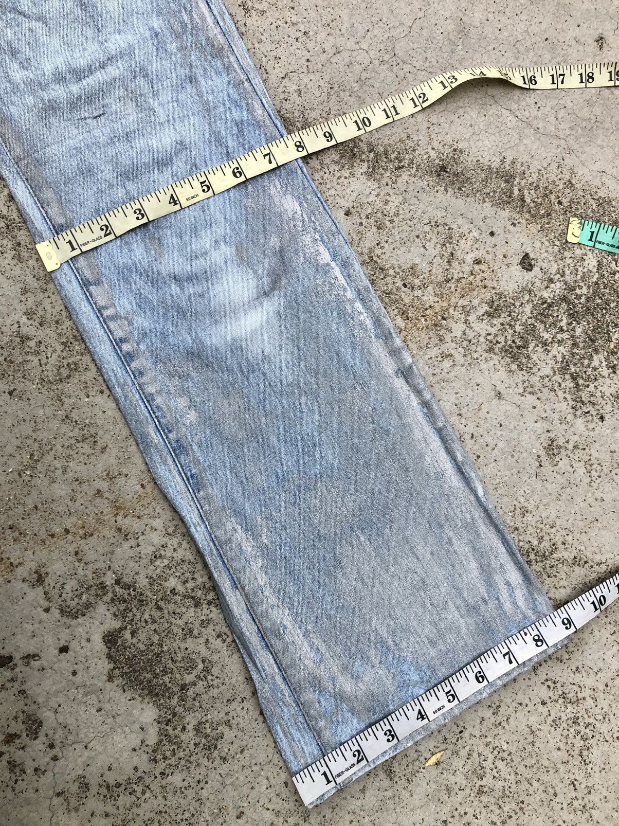 If Six Was Nine FLARED⚡️⚡️PAINTED SILVER JEANS BY LINDSTORM Size 27" / US 4 / IT 40 - 9 Thumbnail