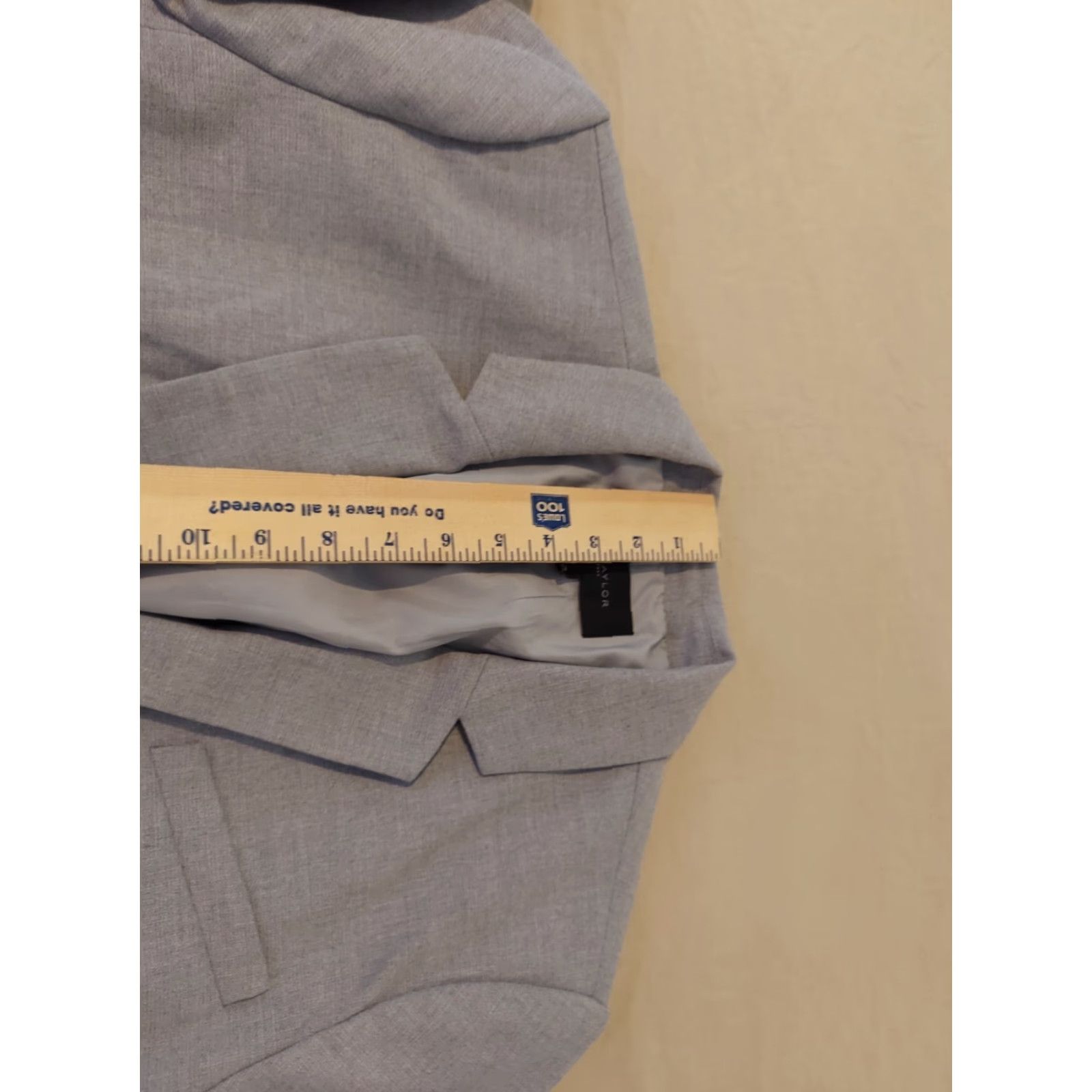 Ann Taylor Womens Ann Taylor Blazer Jacket 14 Gray Basic Jacket Womens Size 14 Gray Blazer Size XL / US 12-14 / IT 48-50 - 5 Thumbnail