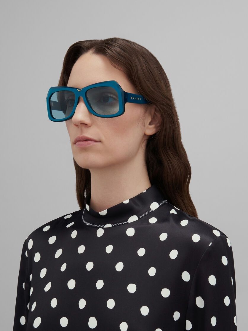 Marni o1w1db11125 Size :OS /Oversize-Frame Sunglasses in Green Size ONE SIZE - 4 Thumbnail