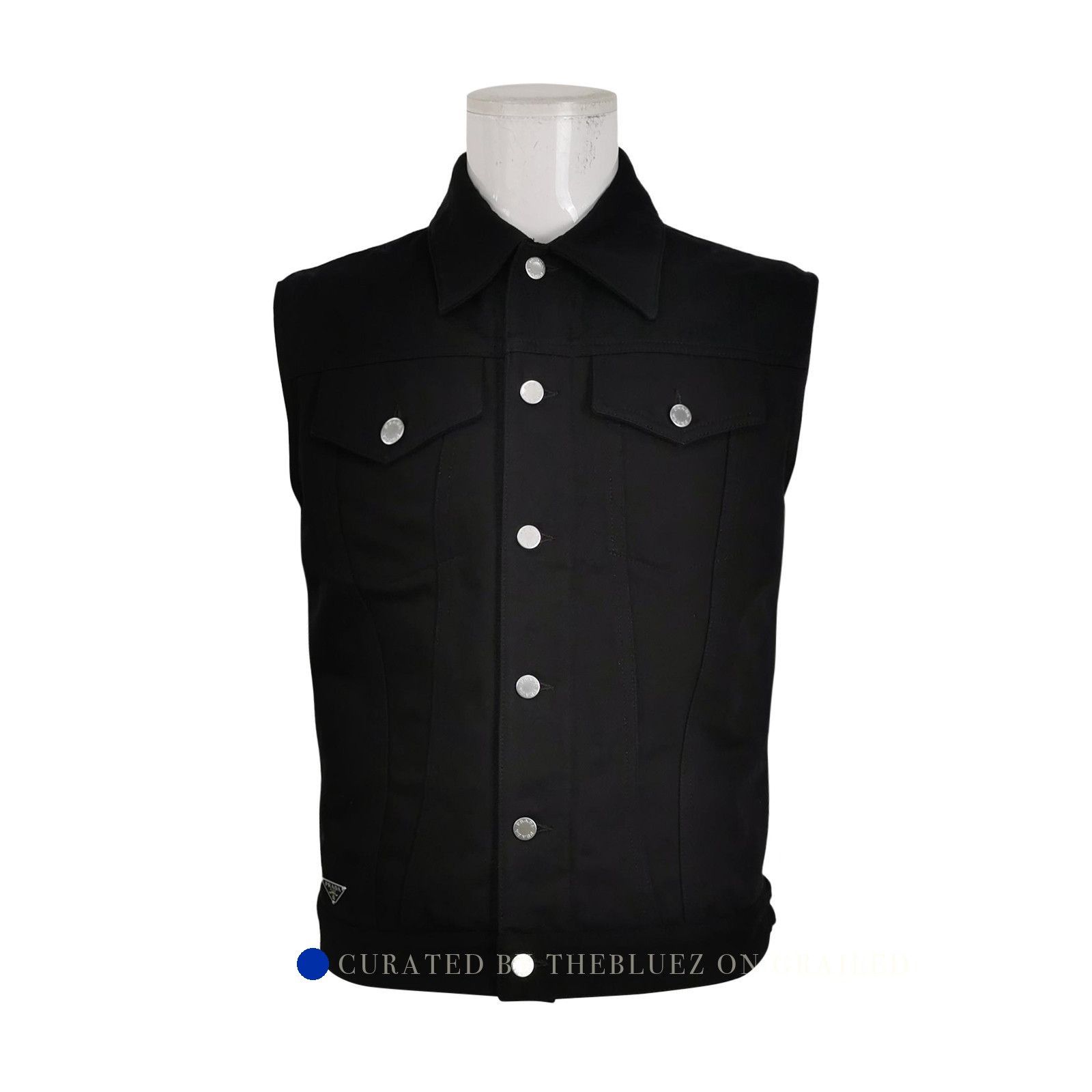 Prada Triangle Logo Cotton Vest in Black Size US M / EU 48-50 / 2 - 1 Thumbnail