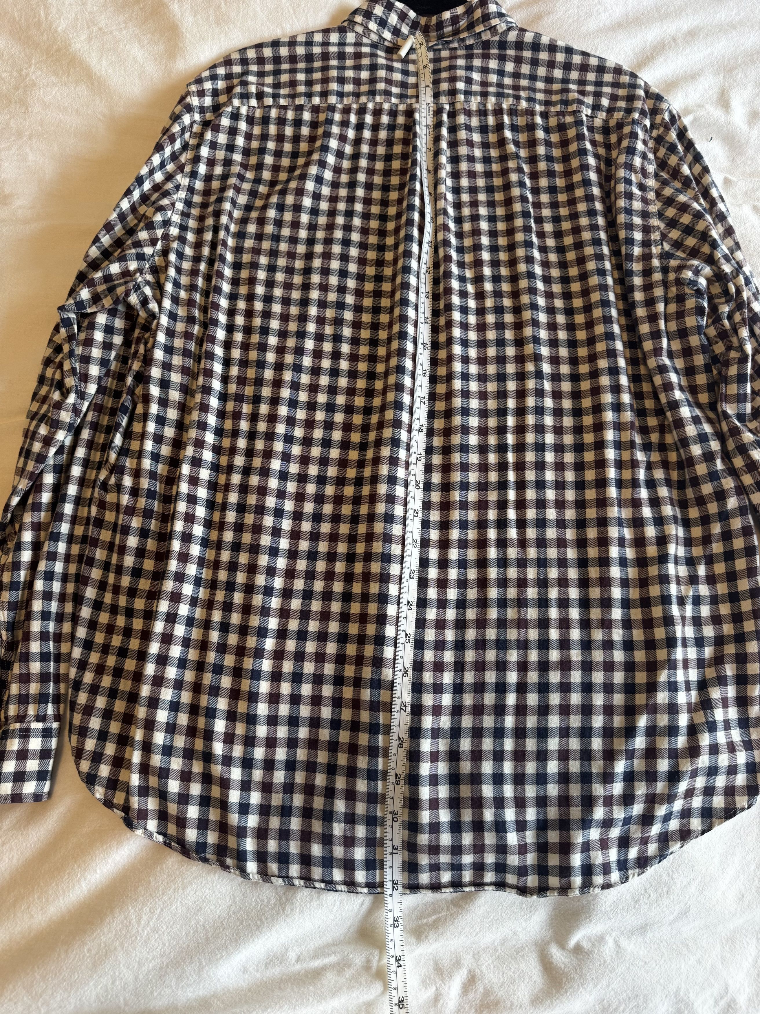 J.Crew J.Crew Cotton Gingham Workshirt Navy Burgundy Check Large Size US L / EU 52-54 / 3 - 11 Thumbnail