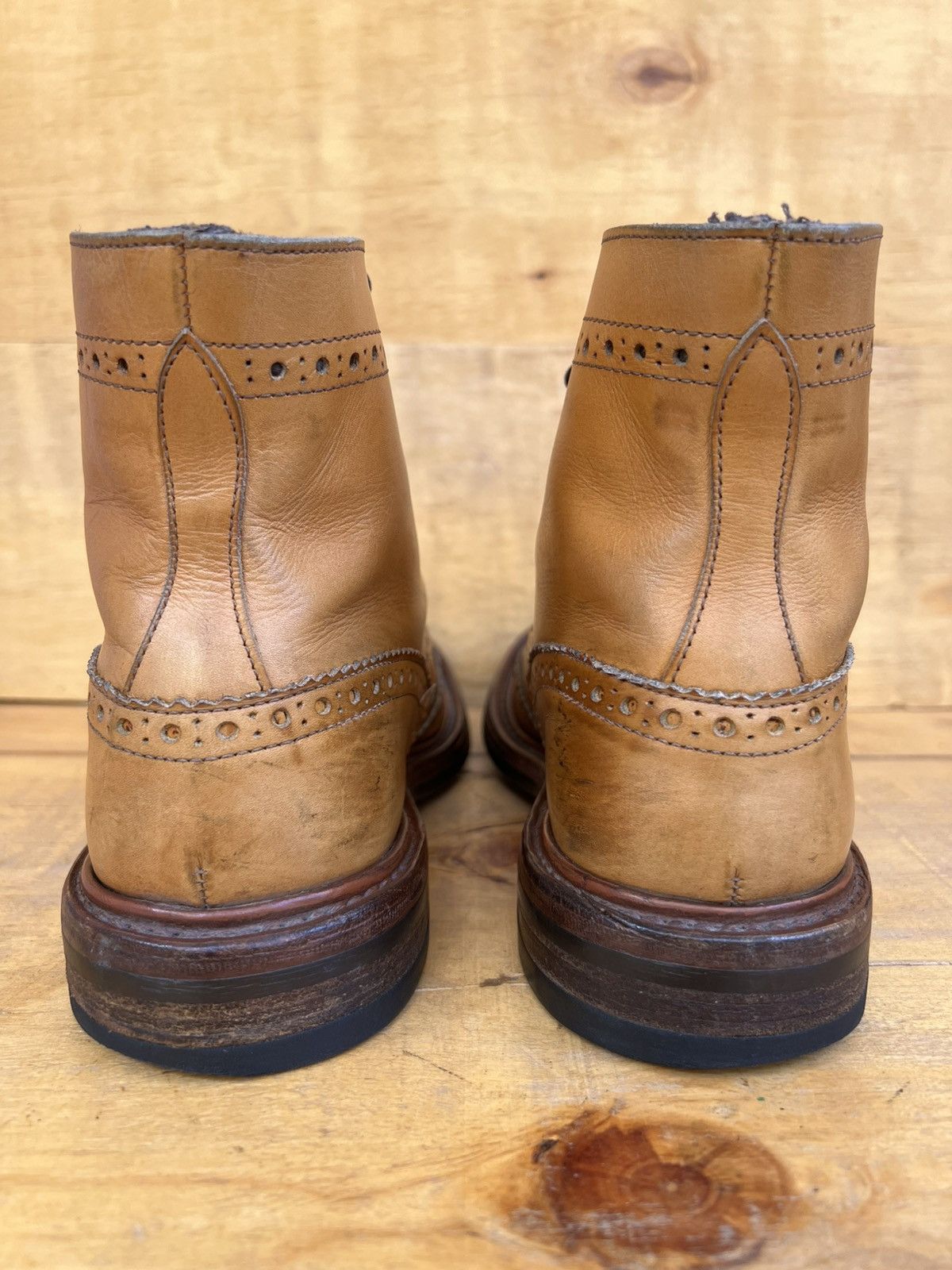 Tricker's VTG Trickers England Men's leather Boots Size US 7.5 / EU 40-41 - 9 Thumbnail