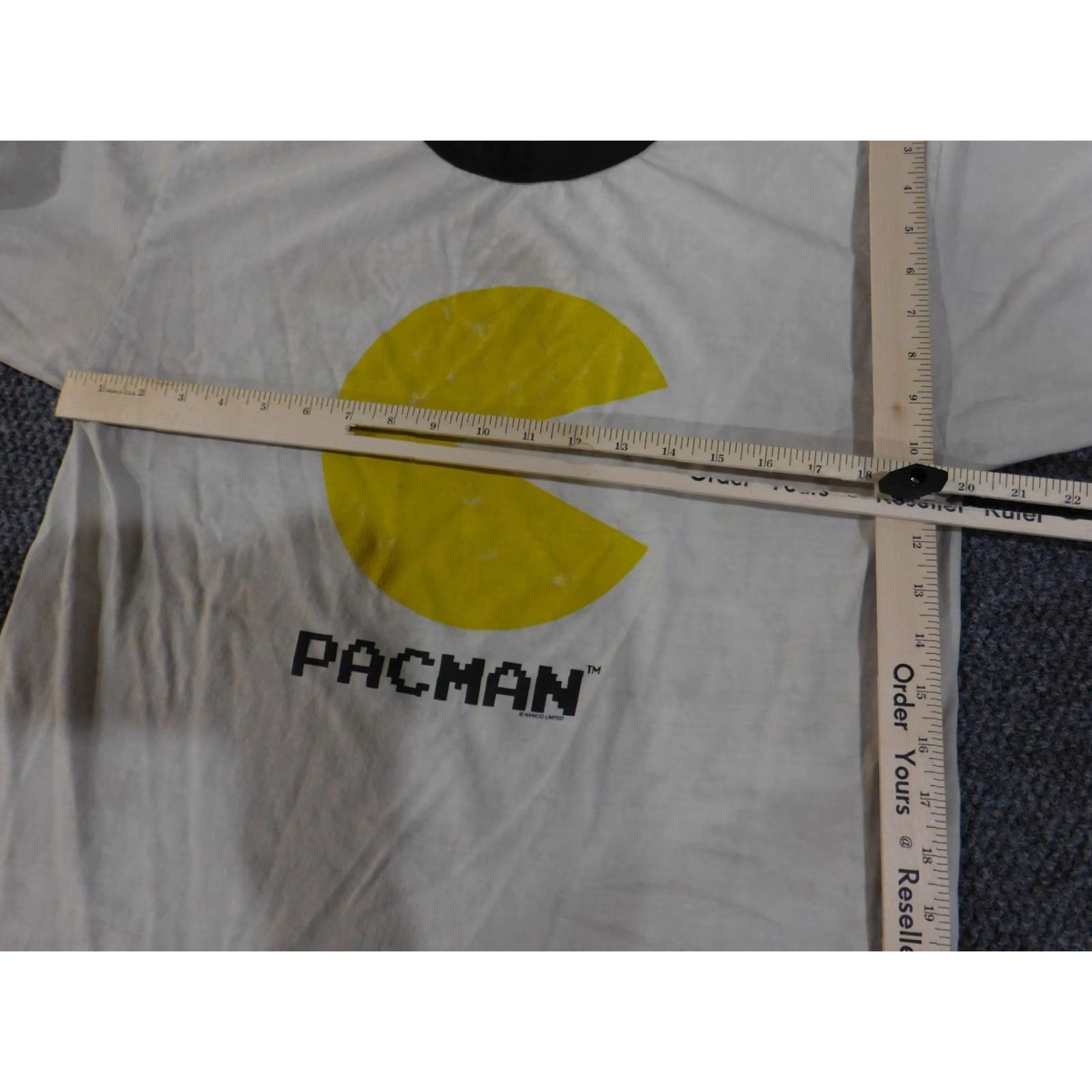 Vintage VINTAGE Pac-Man Shirt Mens Large White/Black Ringer Tee 80s Arcade Retro Graphic Print Mens Size US L / EU 52-54 / 3 - 6 Thumbnail