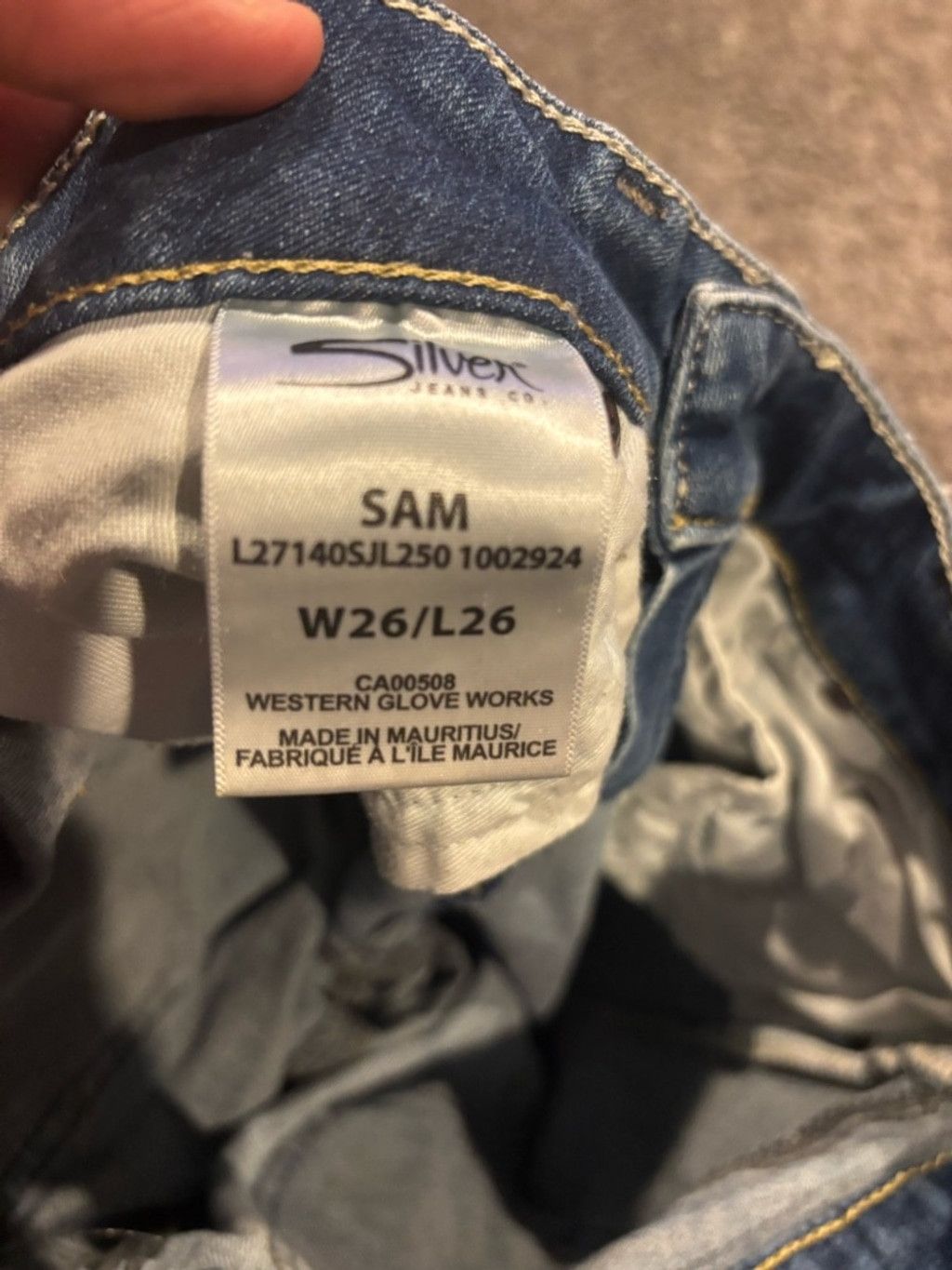 Silver Jeans Co. Silver Jeans Women's Sam Distressed Straight Jeans Size 26" / US 2 / IT 38 - 8 Thumbnail