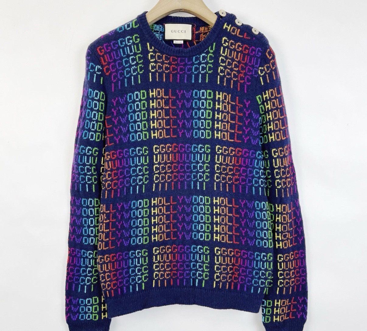 Gucci GUCCI Rainbow Neon Wool Knit Sweater K12 Size US XS / EU 42 / 0 - 1 Thumbnail