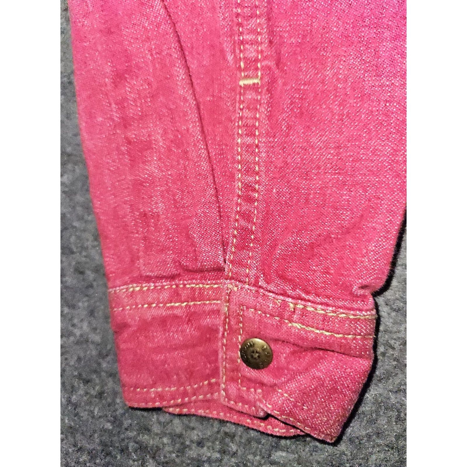 Tommy Hilfiger Tommy Hilfiger Jacket Juniors M Red Denim Cropped Casual Button Up Womens Small/Medium? Size M / US 6-8 / IT 42-44 - 3 Thumbnail