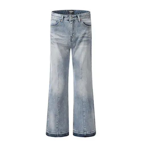 Jean American retro distressed raw edge flared jeans Size US 32 / EU 48 - 7 Thumbnail
