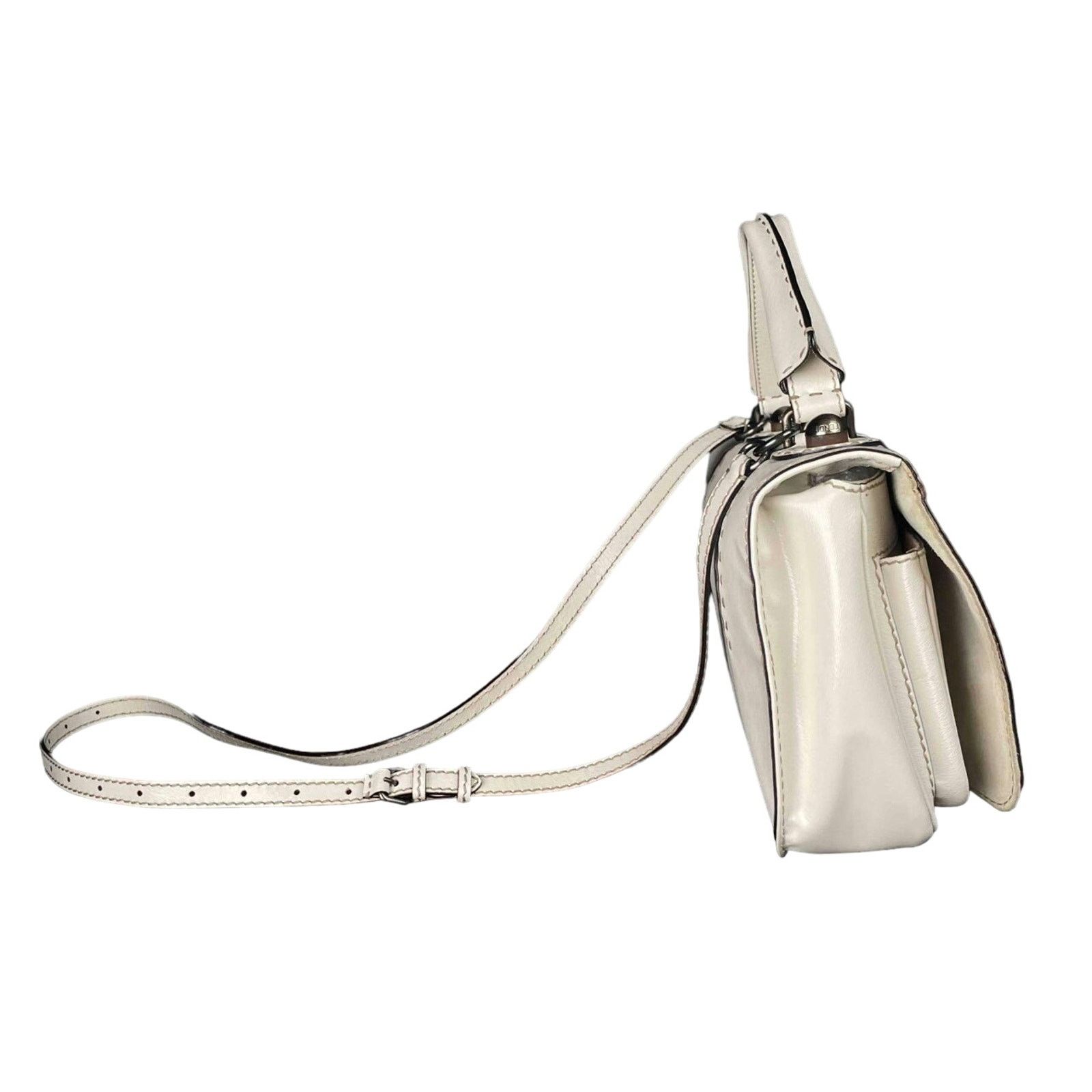Fendi Cream Fendi F3 Secret Code Handbag Size ONE SIZE - 14 Thumbnail