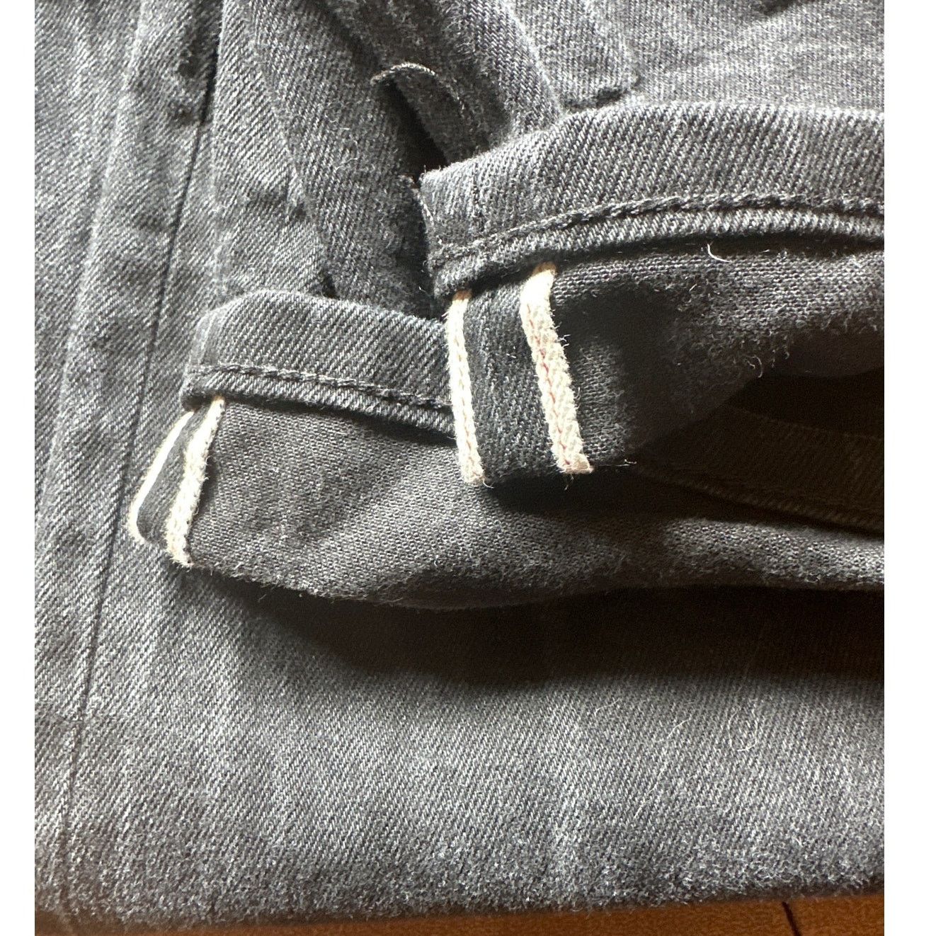Jean Shop Jean Shop Jim Stretch Selvedge Jeans in Raw Black Size 33 Size US 33 - 10 Thumbnail