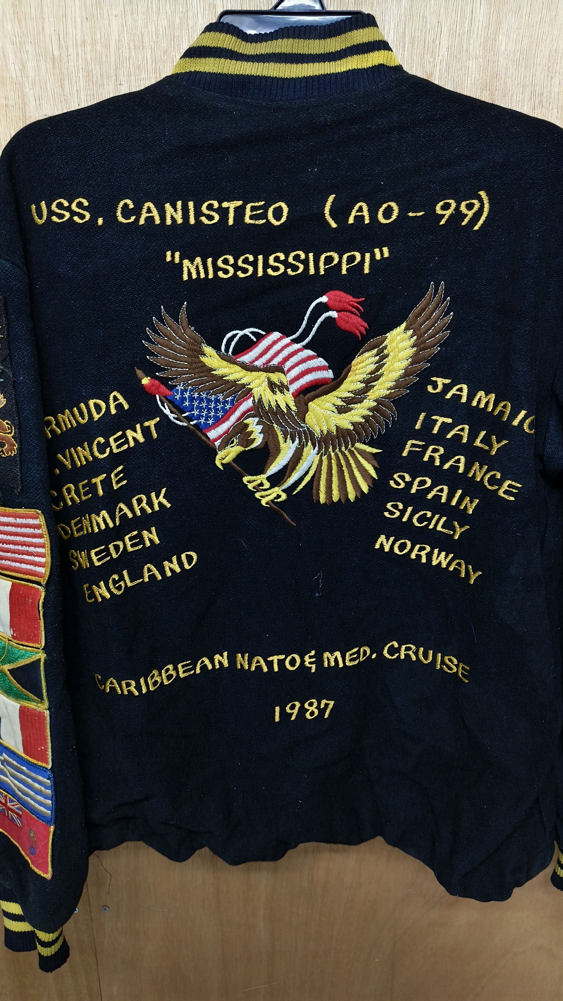 Other Vintage 1987 US Navy Med Cruise Wool Combat Patch 80s Size US XL / EU 56 / 4 - 9 Thumbnail