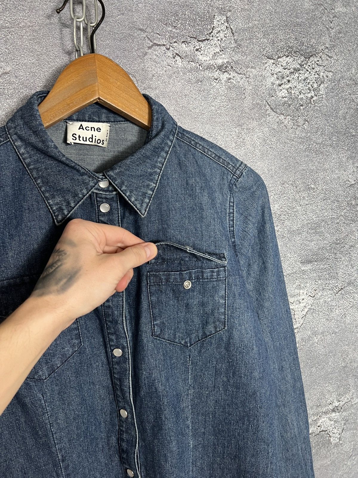 Acne Studios Acne Studios Denim Shirt Dress Size S Size S / US 4 / IT 40 - 6 Thumbnail