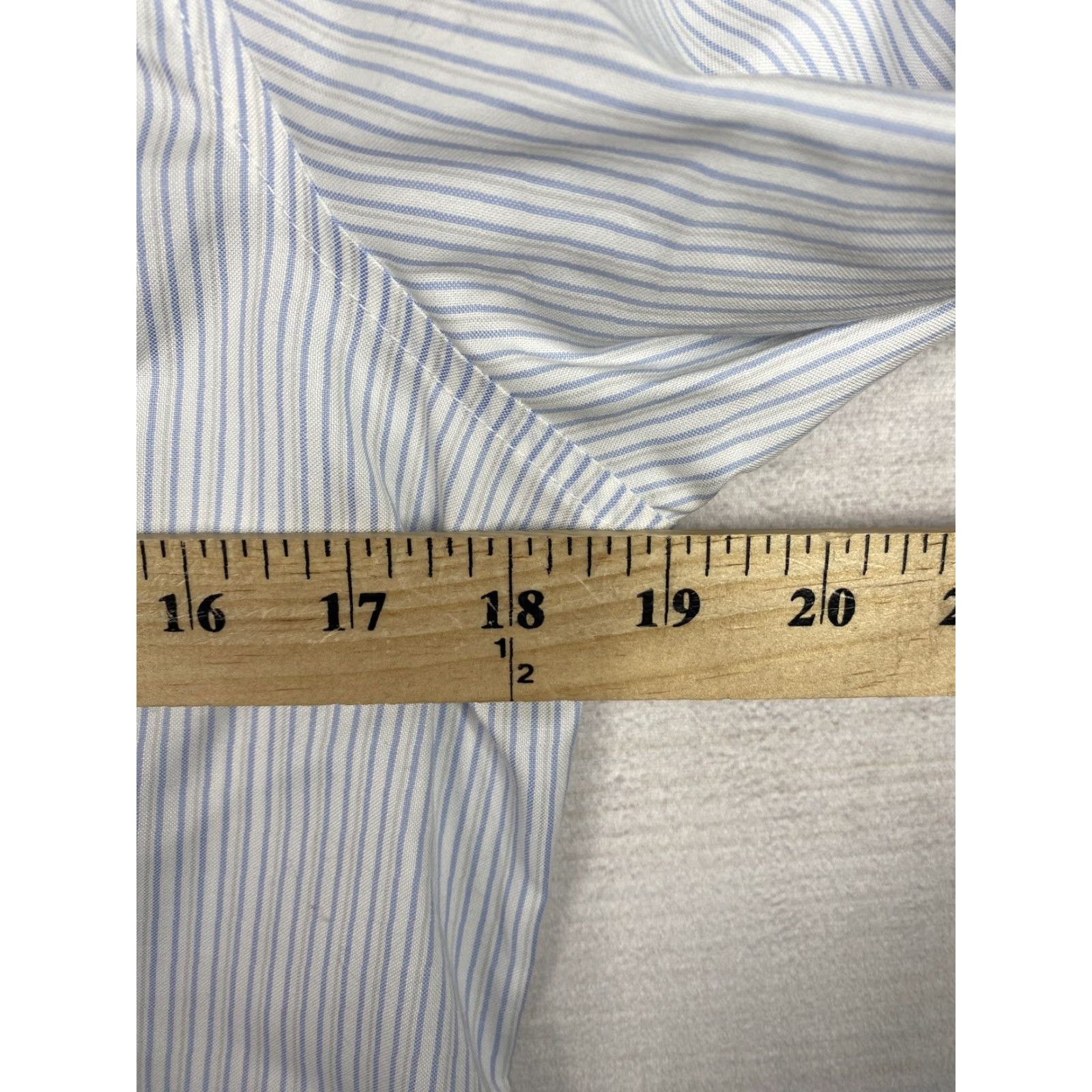 Eddie Bauer Eddie Bauer Shirt Womens M Blue White Stripe Button-Up Knit Stretch Non-Iron Long Sleeve Casual Classic/City/Comfy Multicolor Pattern 3/4 Sleeve Size M / US 6-8 / IT 42-44 - 7 Thumbnail