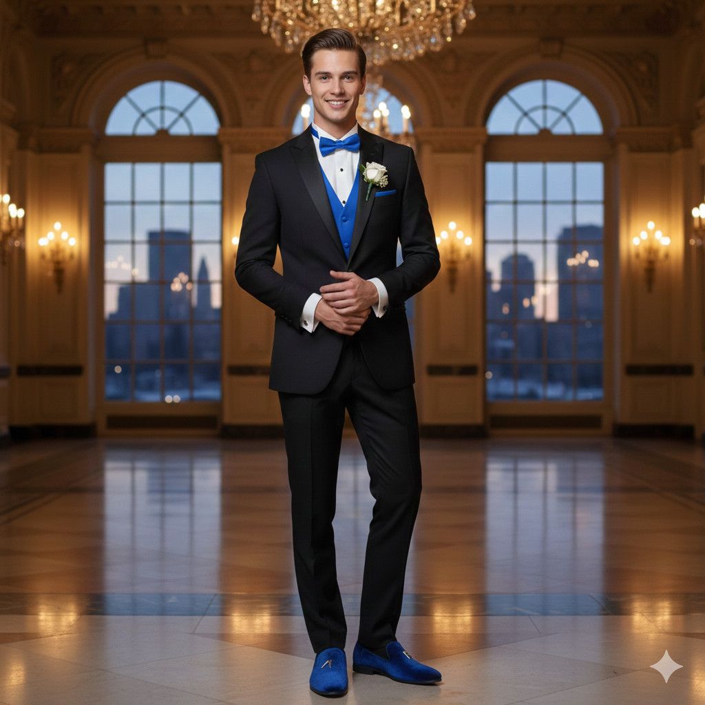 Other CMM Men's 10.5/275 Shoes Vibrant Blue Velvet Formal Size US 10.5 / EU 43-44 - 2 Thumbnail
