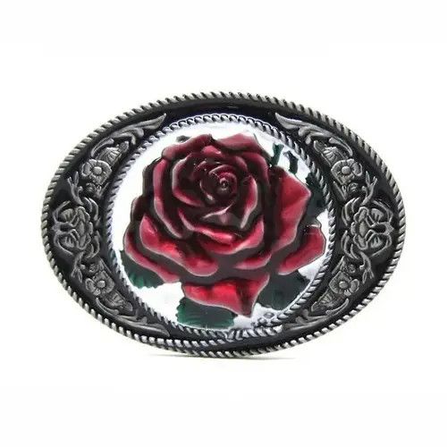 Other Metal Floral Red Roses belt buckle ( no belt ) Size ONE SIZE - 2 Thumbnail