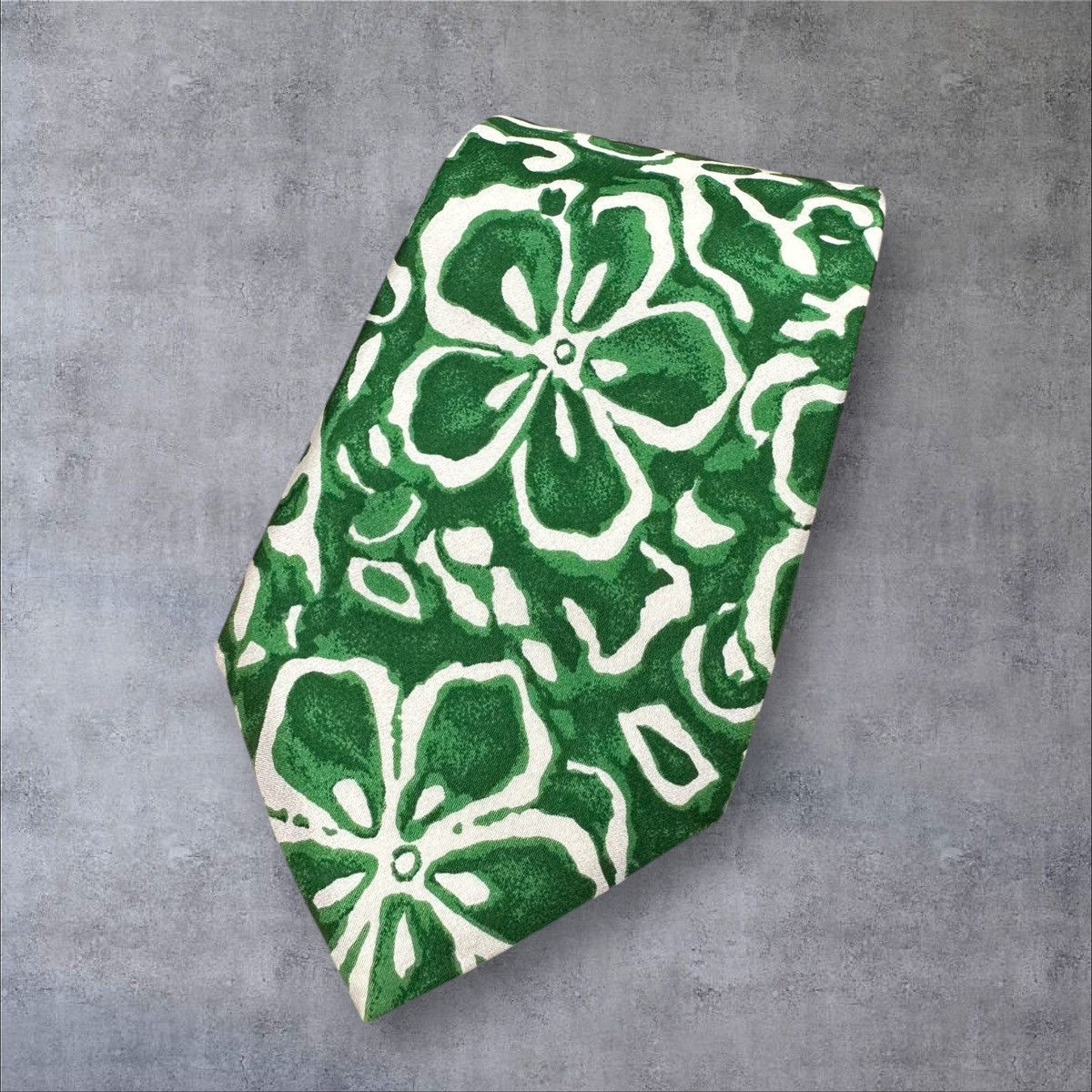 Handmade × Polo Ralph Lauren × Vintage Ralph Lauren Polo Green Floral Tie Silk Handmade Vintage Size ONE SIZE - 2 Thumbnail