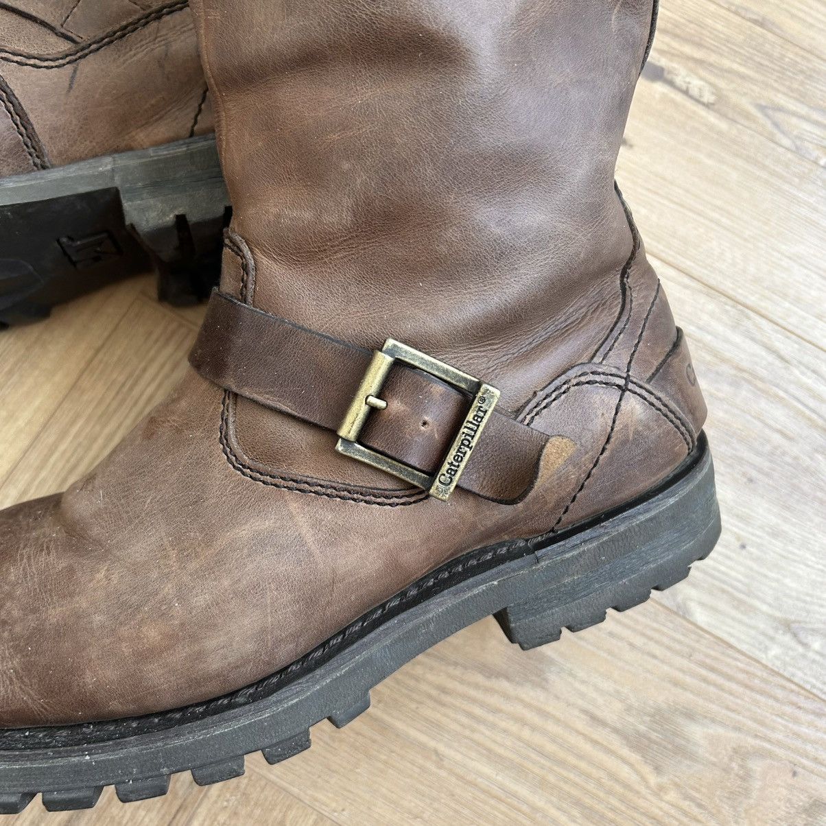 Caterpillar Caterpillar Engineer Western Brown Leather Boots Size US 10 / EU 43 - 3 Thumbnail