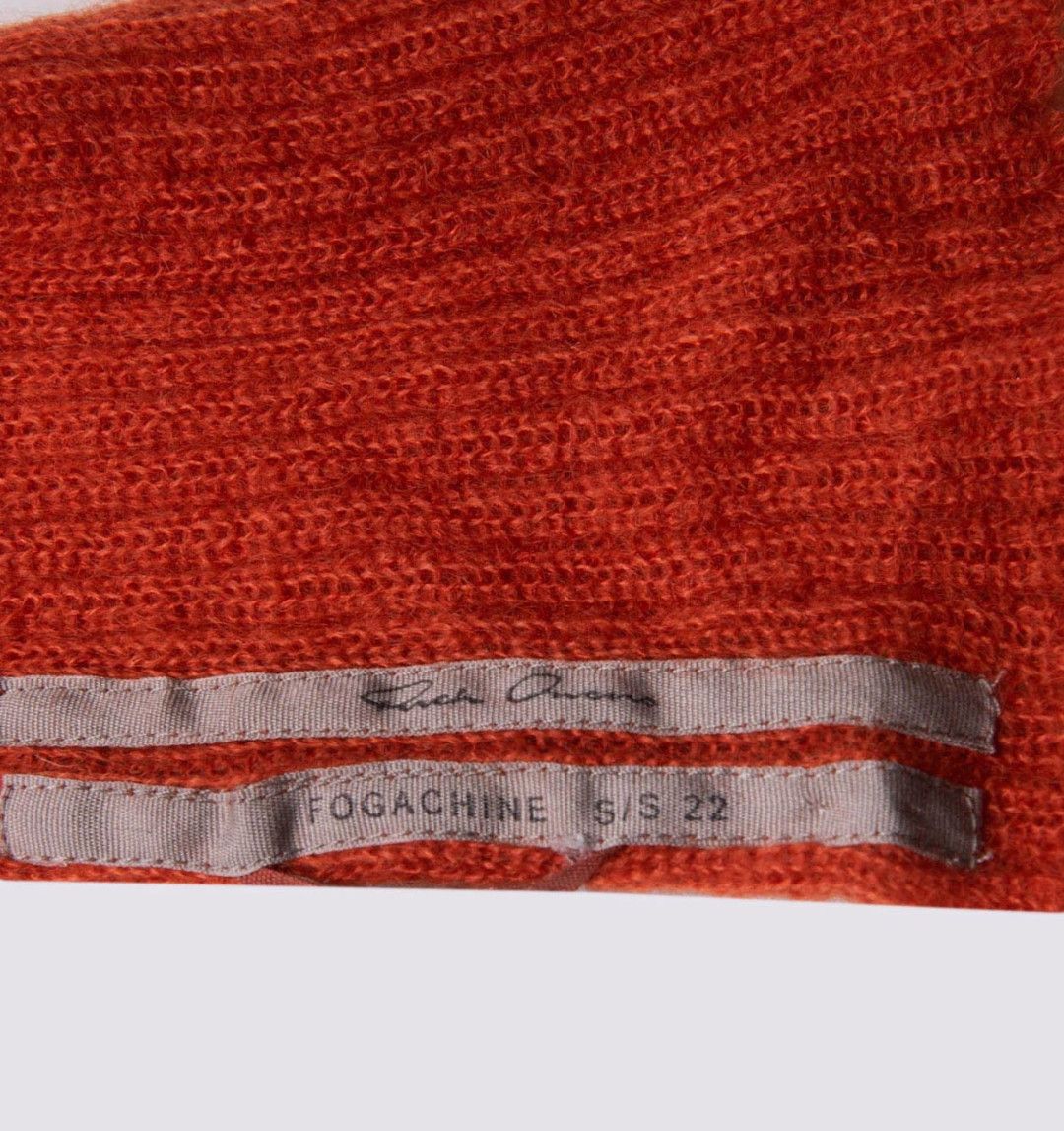 Rick Owens FOGACHINE Single Mohair Wool Leg warmer Rust Size ONE SIZE - 4 Thumbnail