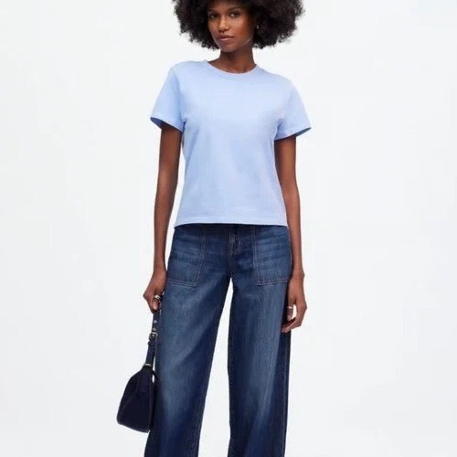 Madewell Madewell Cotton Crewneck Tee in Peri Blue, Size Smal A001558 Size S / US 4 / IT 40 - 1 Thumbnail