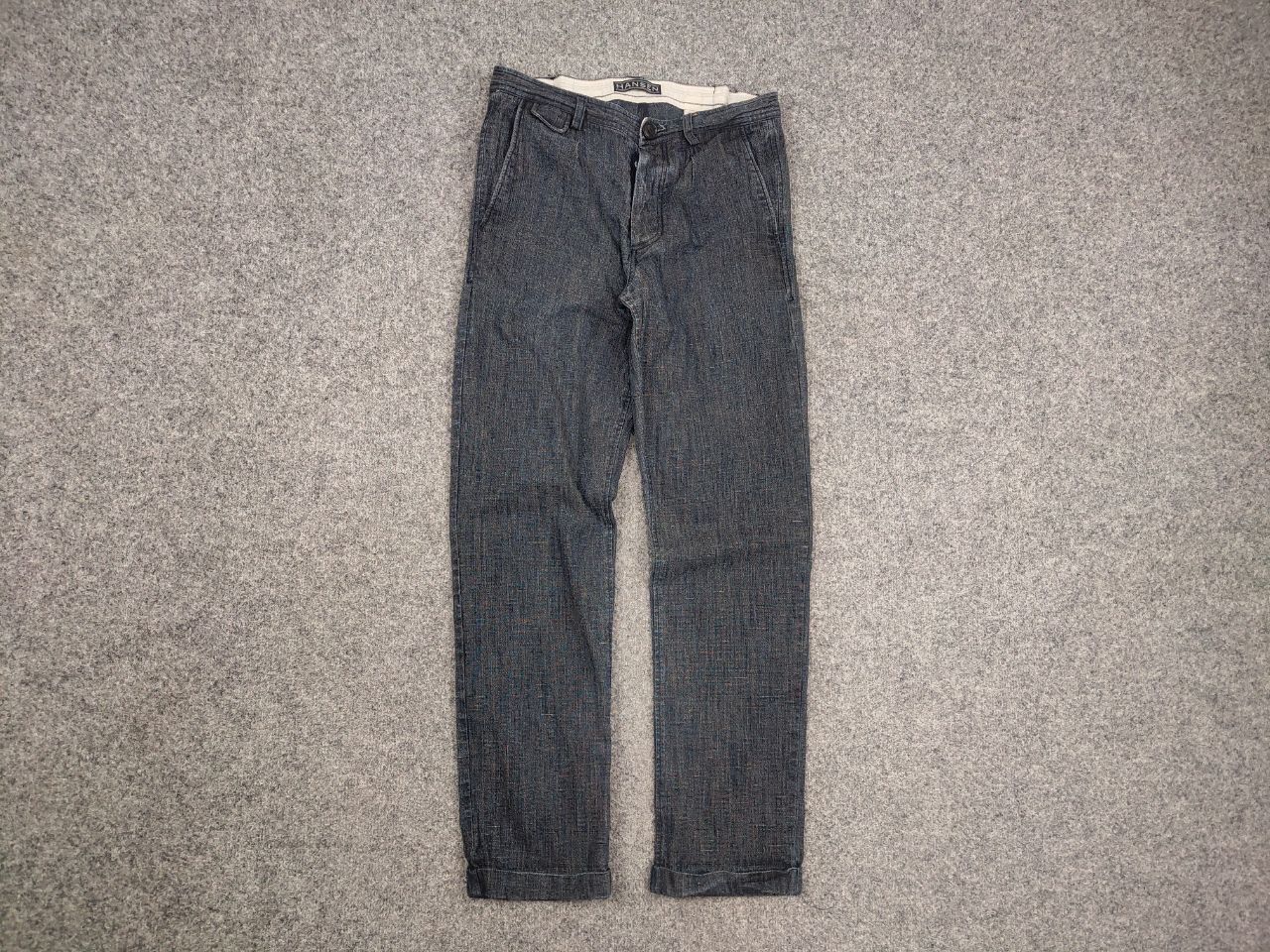 HANSEN Garments Hansen Garments Linen Blend Casual Navy Trouser Pants Size US 30 / EU 46 - 6 Thumbnail