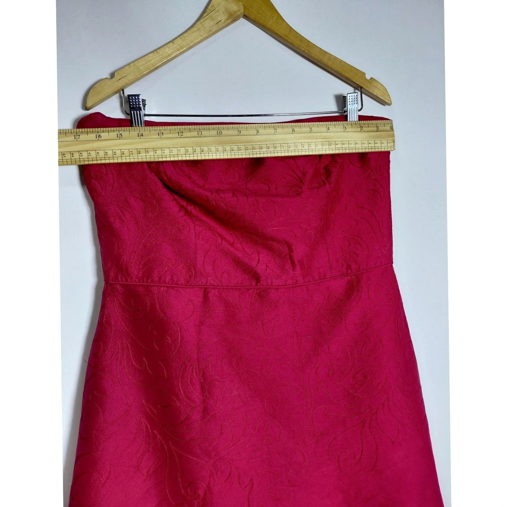 Ann Taylor Ann Taylor Dress Womens 12 Pink Silk Strapless Solid Sleeveless Knee Length Women Size Size XL / US 12-14 / IT 48-50 - 6 Thumbnail