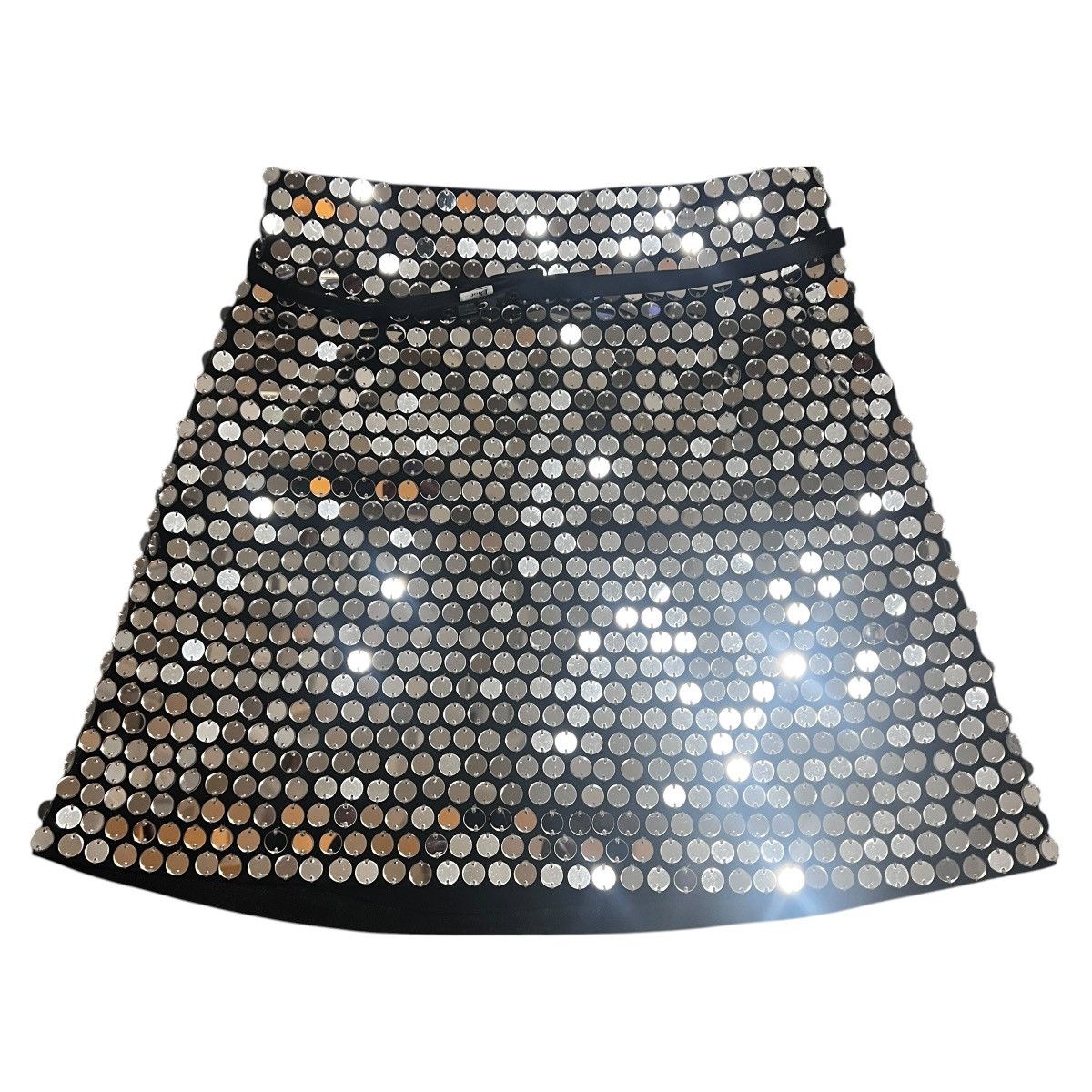Dior DIOR Mirror-Effect Sequined Mini Skirt 36 Size 26" / US 2 / IT 38 - 3 Thumbnail