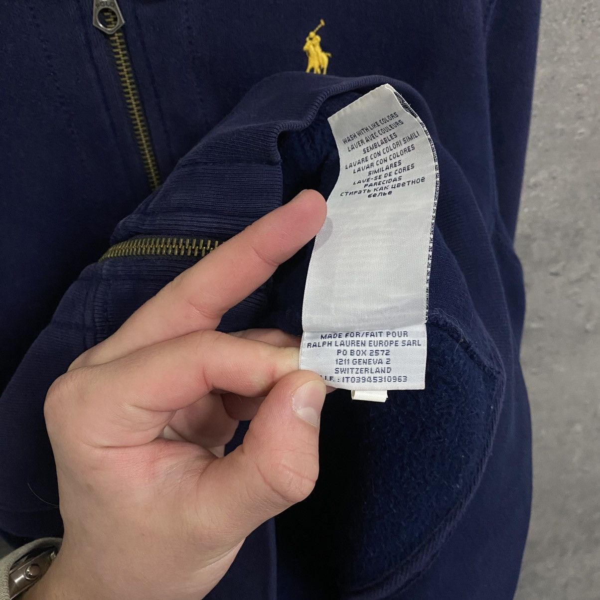 Polo Ralph Lauren Vintage Polo Ralph Lauren Zip Up Hoodie Navy Size US M / EU 48-50 / 2 - 8 Thumbnail