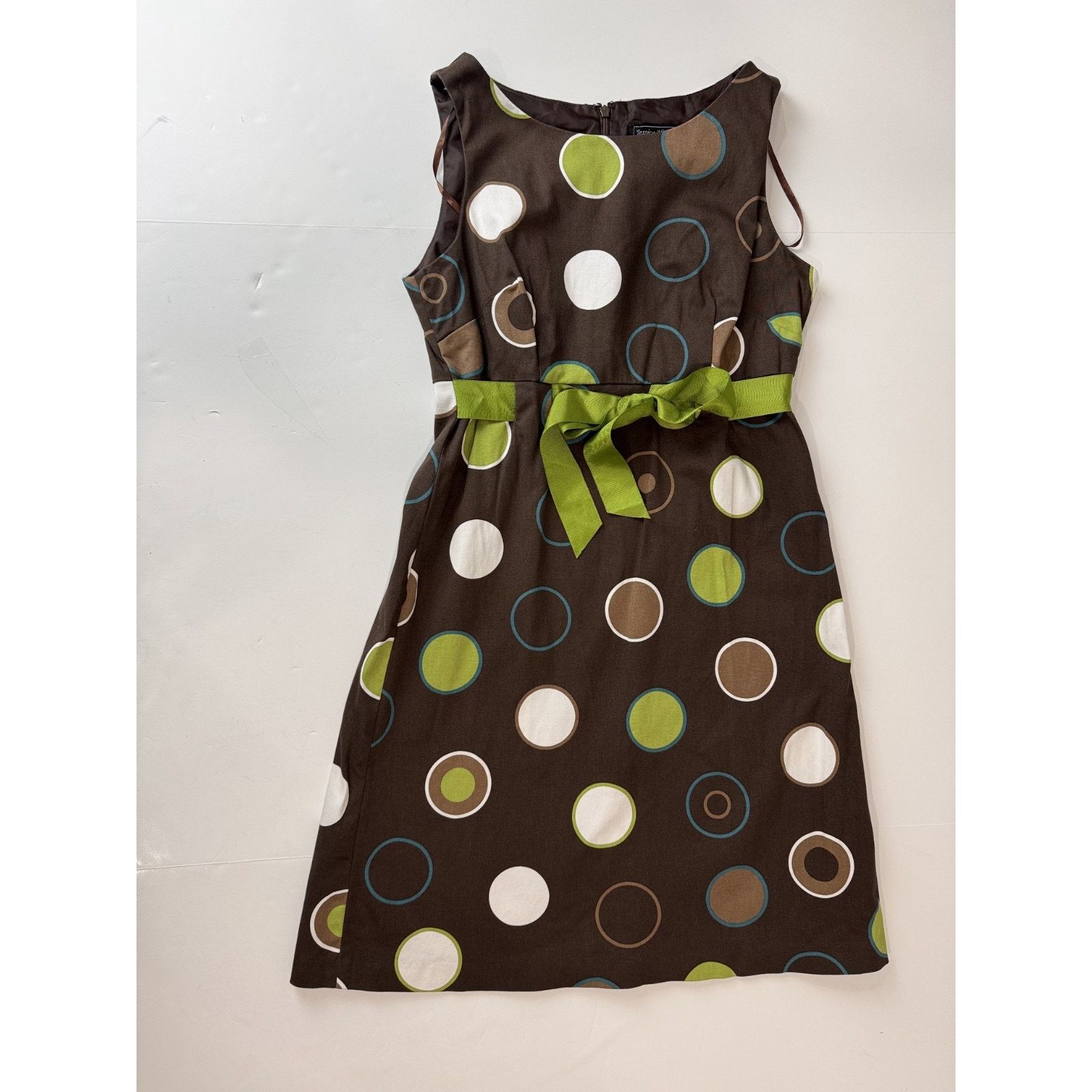 Other Jessica Howard Retro Y2K Twee Polka Dot Dress Brown 10 Size L / US 10 / IT 46 - 7 Thumbnail