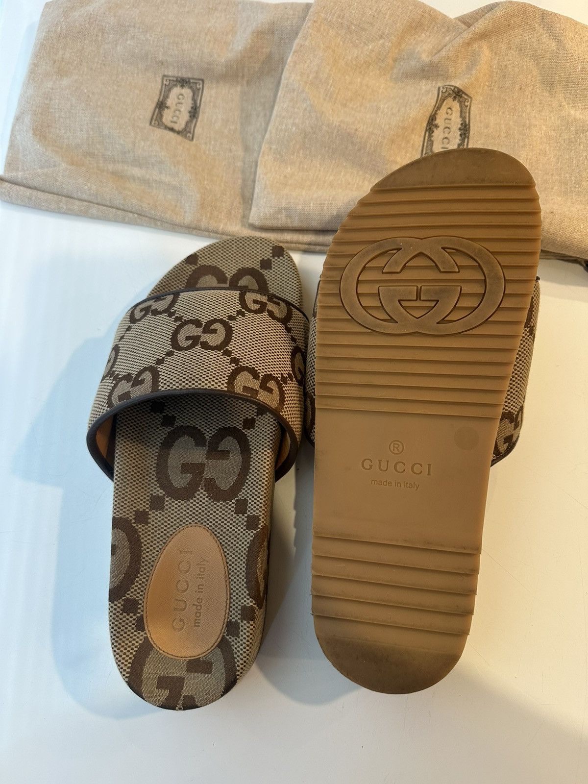 Gucci Gucci GG Canvas Slide Sandal 'Camel Monogram' Size US 8 / EU 41 - 2 Thumbnail