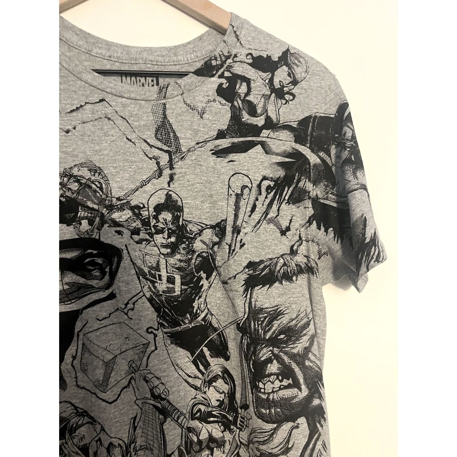 Vintage Marvel Shirt Mens Small Gray All Over Print Short Sleeve Size US S / EU 44-46 / 1 - 4 Thumbnail