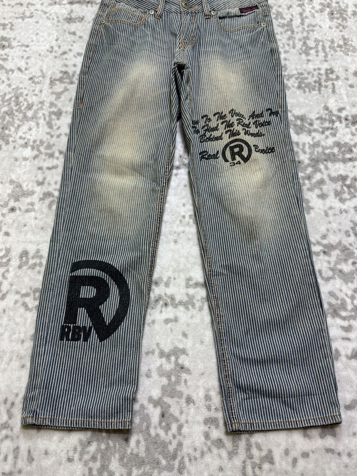 Hysteric Glamour Vintage Realbvoice Poem Print Abstract Graphic Denim Jeans Size US 29 - 7 Thumbnail