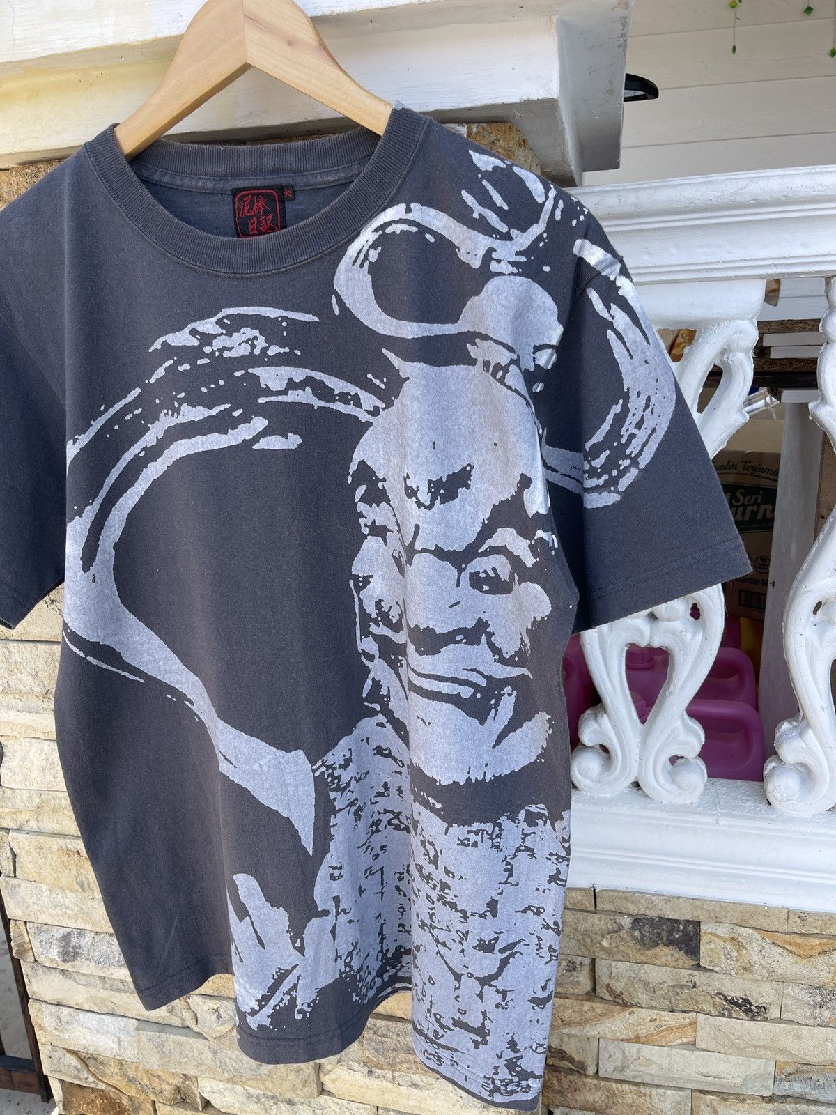 Karakuri Tamashii LastDrop🔥Vtg Japanese Sukajan Raijin & Fujin Graphic T-Shirt Size US L / EU 52-54 / 3 - 3 Thumbnail