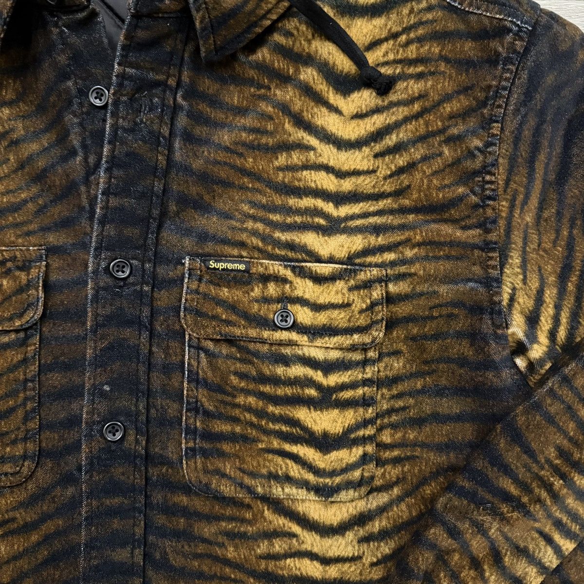 Supreme Supreme Quilted Lined Hooded Velvet Shirt Size US S / EU 44-46 / 1 - 4 Thumbnail