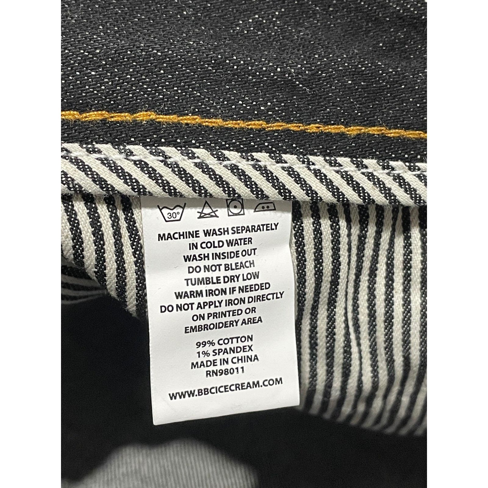 Icecream ICECREAM CASH EMBROIDERED RAW BLACK JEAN SIZE 36 NEW Size US 36 / EU 52 - 3 Thumbnail
