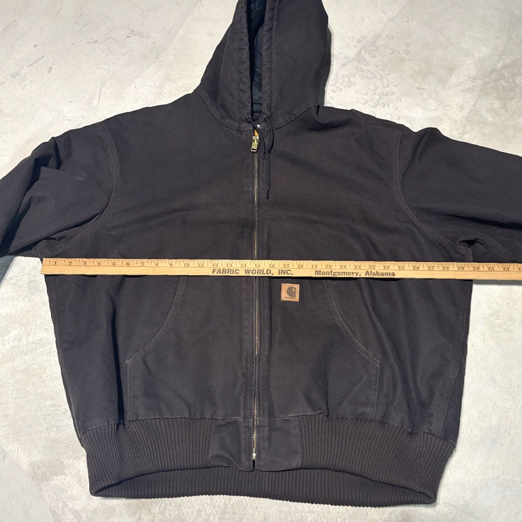 Carhartt VINTAGE Carhartt J130 Mens Hooded Bomber Jacket 2XL Dark Brown Canvas Quilt Lined Zipper Workwear Size US XXL / EU 58 / 5 - 5 Thumbnail