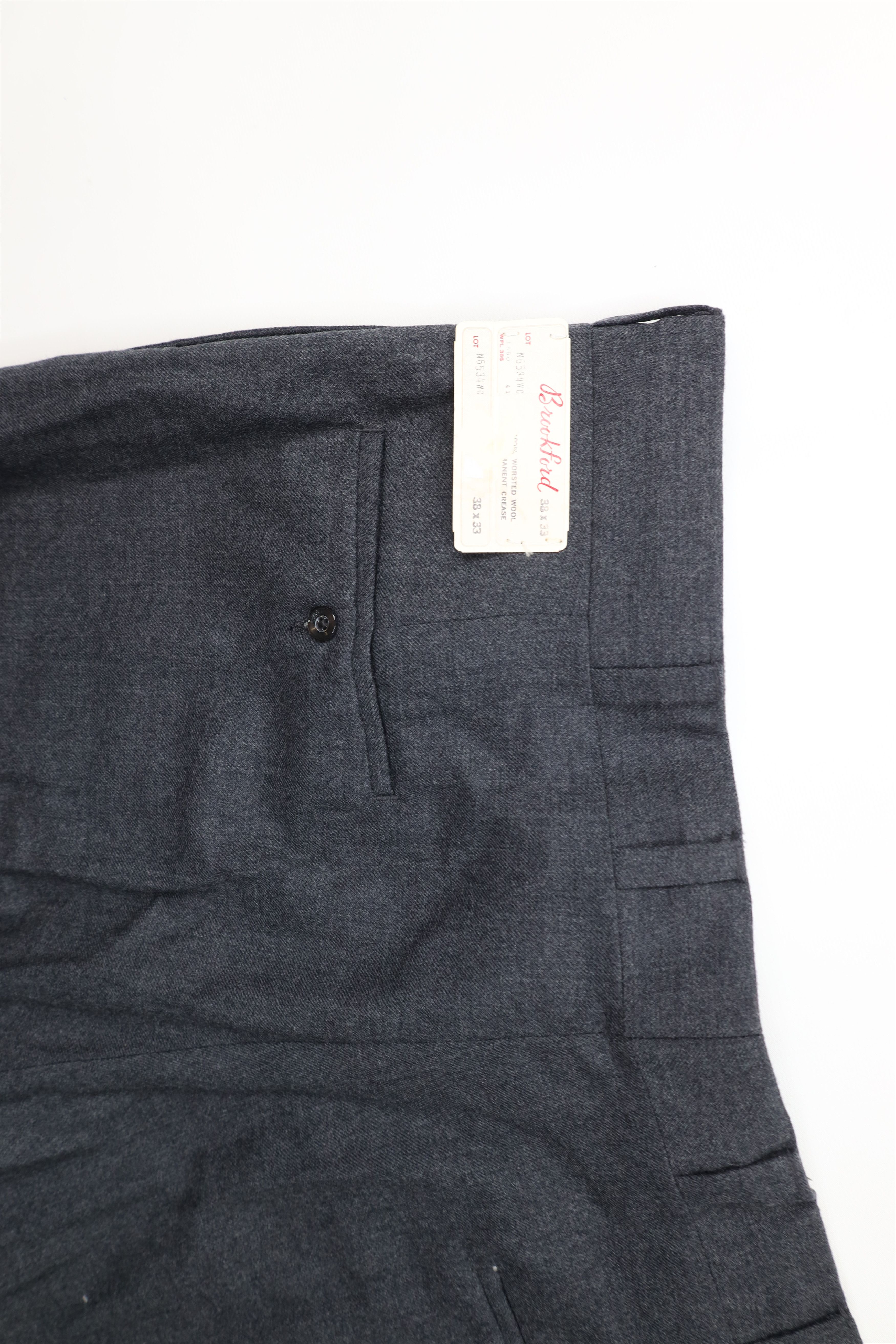 Vintage Deadstock Vintage 60s 70s Streetwear Wool Chino Pants Gray Size US 38 / EU 54 - 13 Thumbnail
