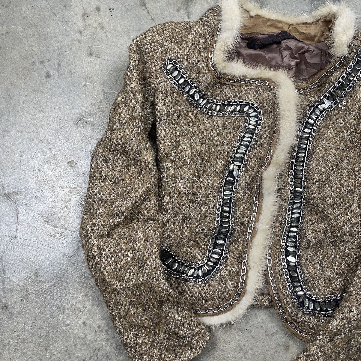 If Six Was Nine × Japanese Brand × Le Grande Bleu (L.G.B.) Rare Wool Faux Fur Gothic Bondage Jacket Size XS / US 0-2 / IT 36-38 - 3 Thumbnail