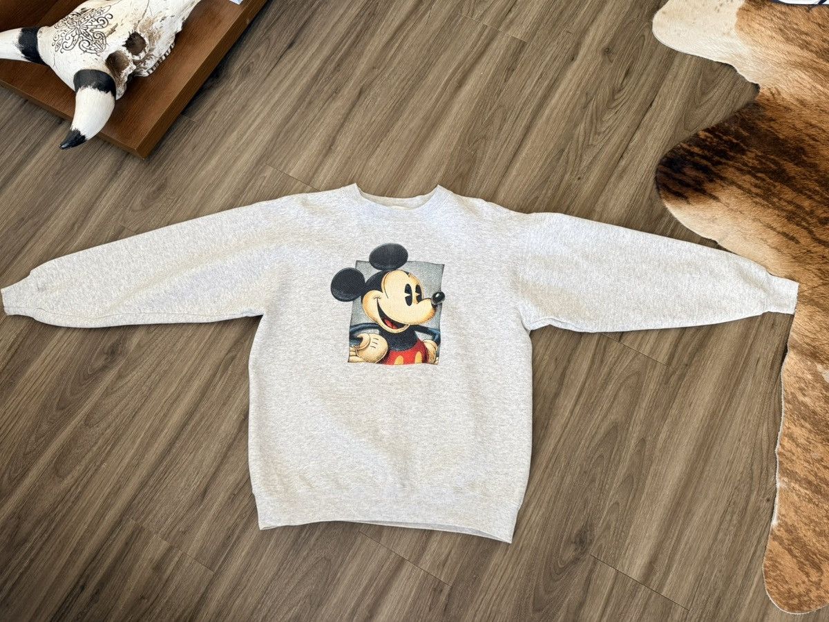 Disney Vintage Disney Store Mickey Mouse Sweatshirt Gray Crewneck Size US M / EU 48-50 / 2 - 1 Thumbnail