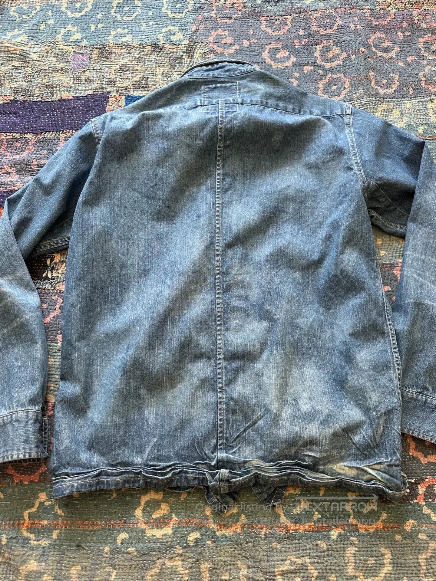 RRL Ralph Lauren rrl vintage denim shirt with distressed look. Size US M / EU 48-50 / 2 - 2 Thumbnail