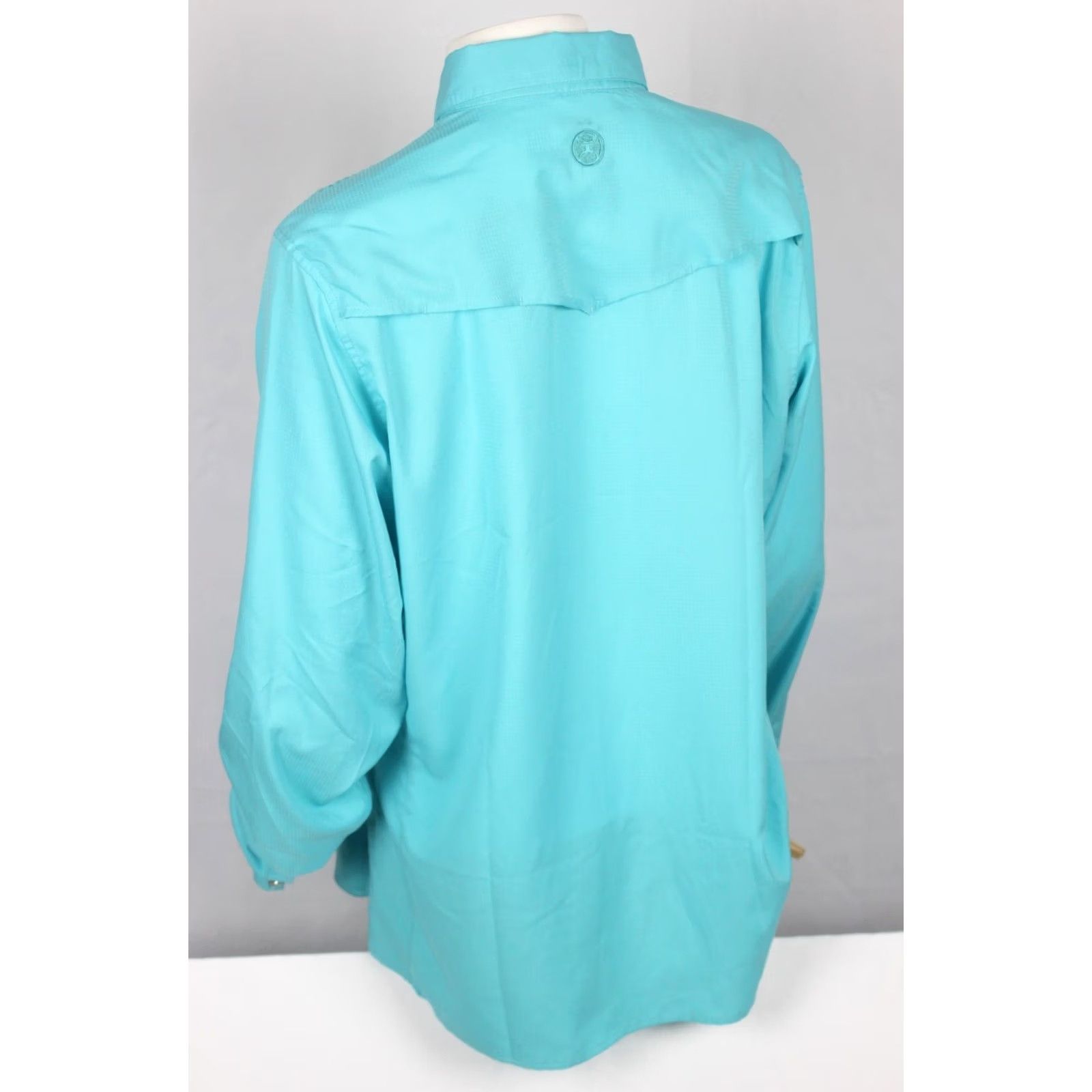 Vintage Hooey Habitat Women's Snap Button Western Shirt Long Sleeve XXL Blue Curaco Size XXL / US 16-18 / IT 52-54 - 3 Thumbnail