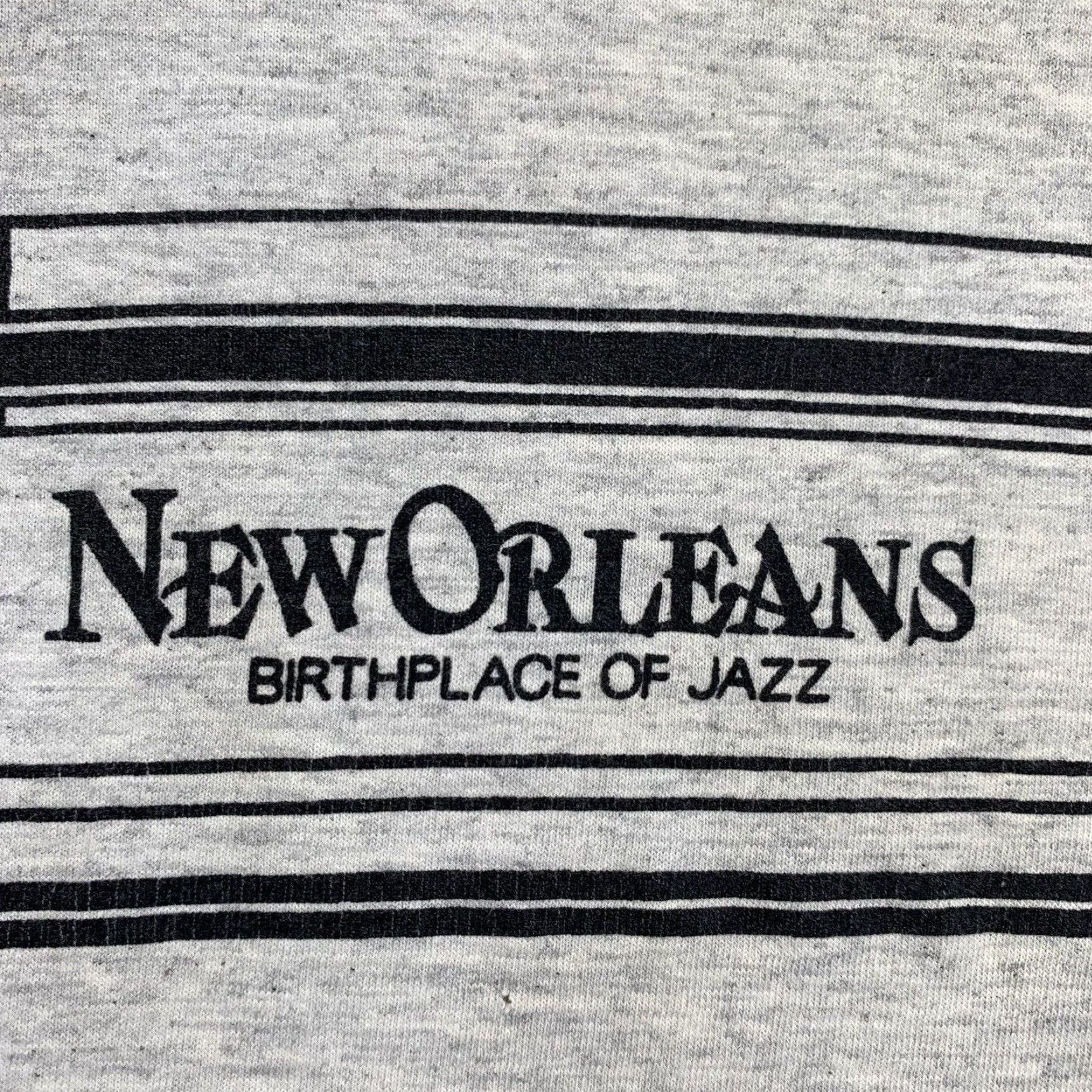Vintage Vintage 90s Cotton T-Shirt Men’s Large Gray New Orleans Jazz French Quarter NOLA Single Stitch Hipster Size US L / EU 52-54 / 3 - 4 Thumbnail