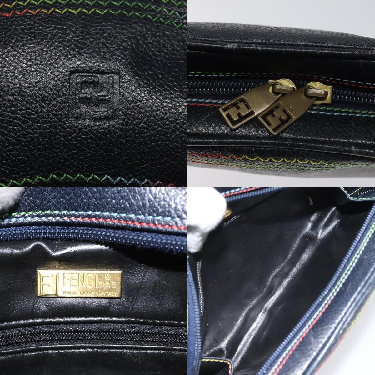 Fendi FENDI Shoulder Bag Leather Navy Size ONE SIZE - 11 Thumbnail