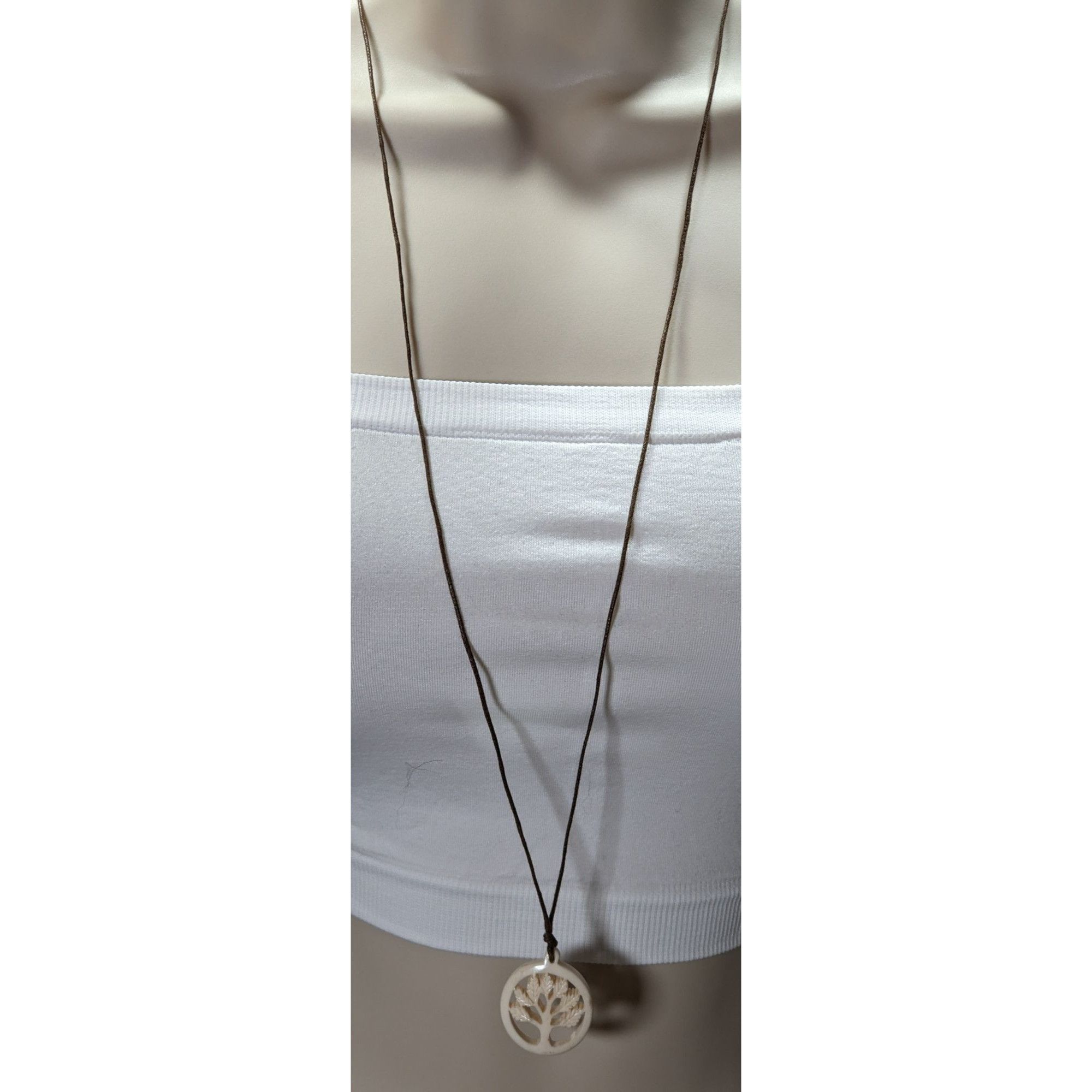 Other Bohemian Nature Themed Cream Tree Pendant Necklace Size ONE SIZE - 3 Thumbnail