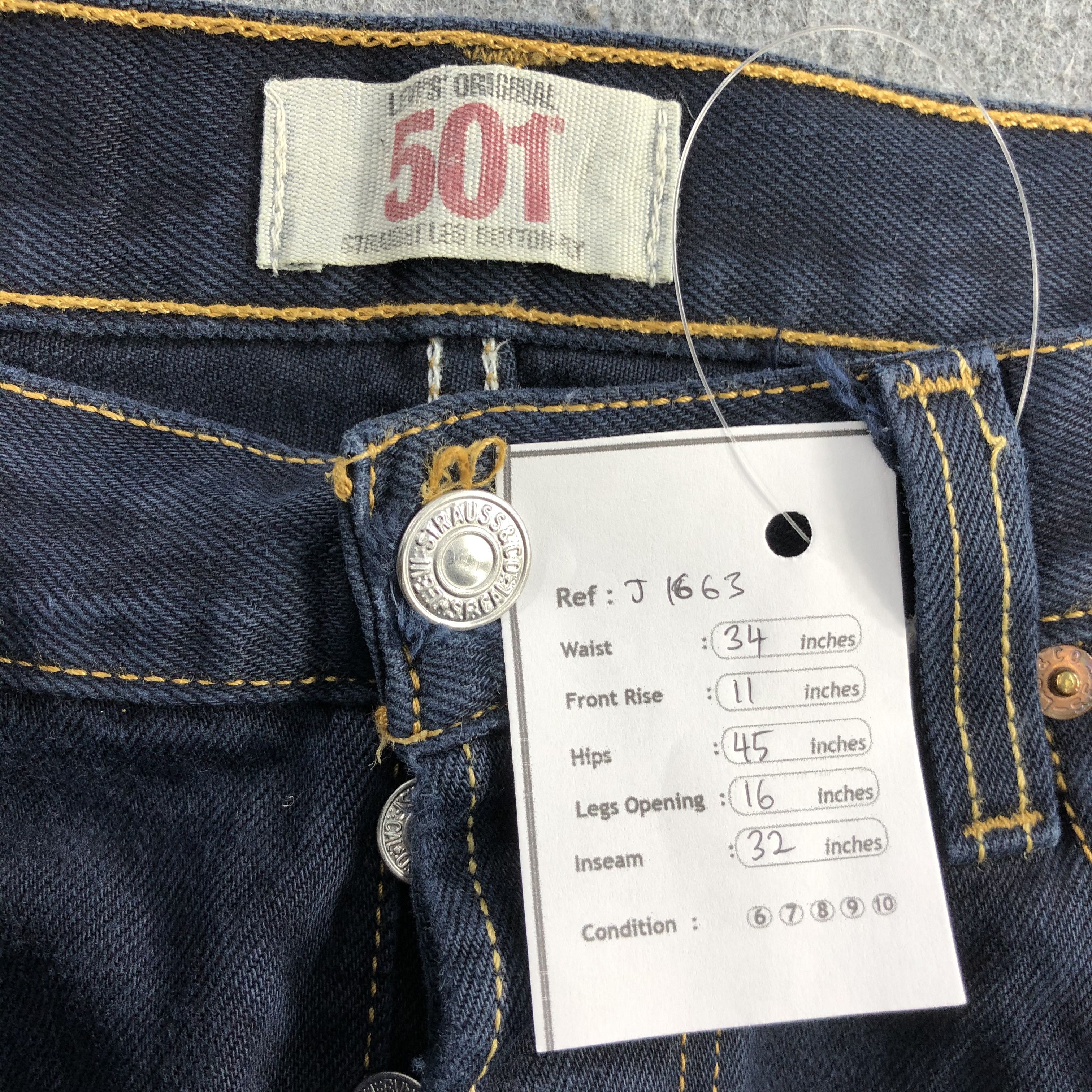 Levi's Vintage Levis 501 Earth Tone Jeans-J1663 Size US 34 / EU 50 - 14 Thumbnail