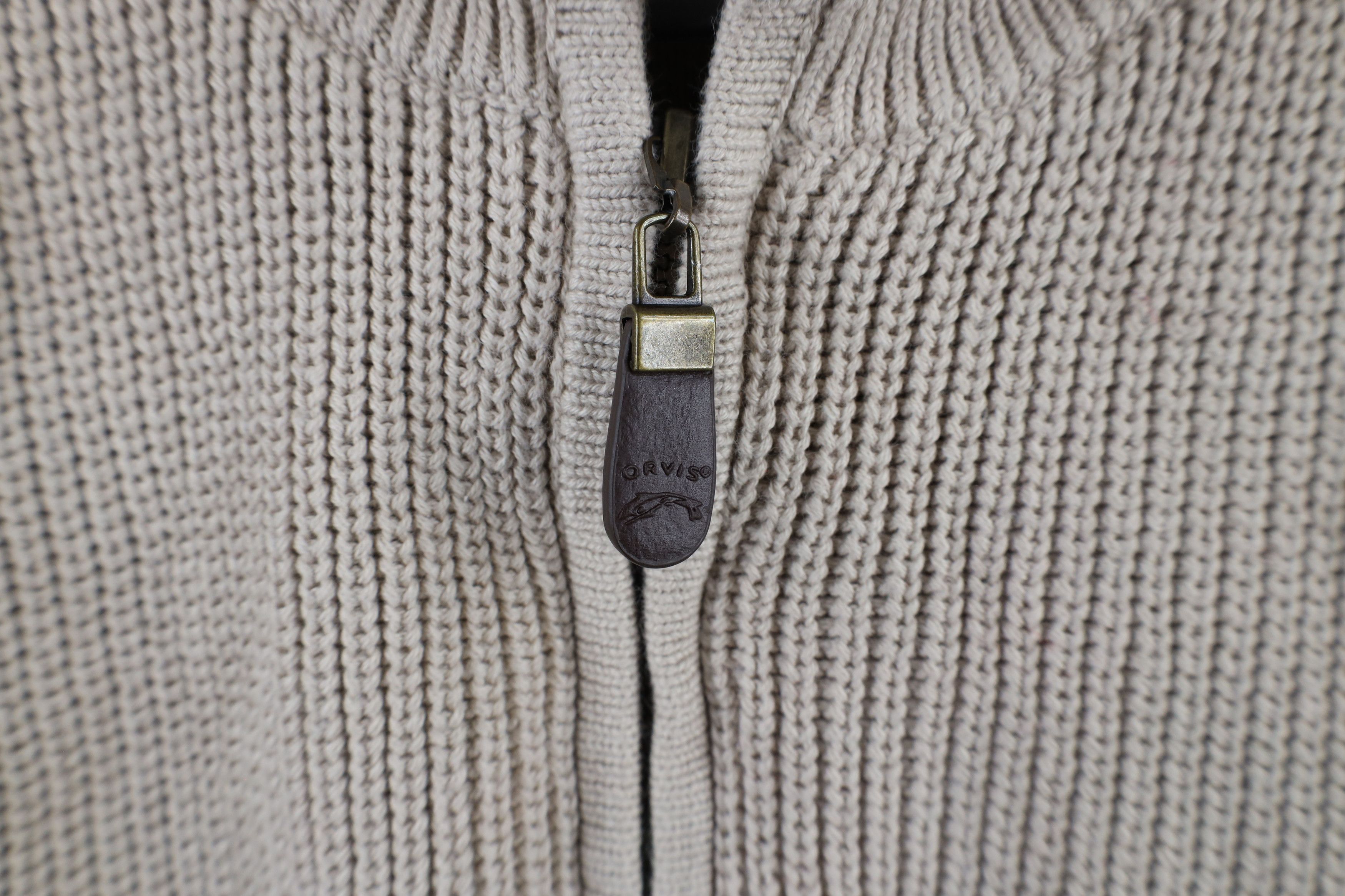 Orvis × Vintage Vintage Orvis Suede Trim Ribbed Knit Sweater Vest Jacket Size US XXL / EU 58 / 5 - 4 Thumbnail
