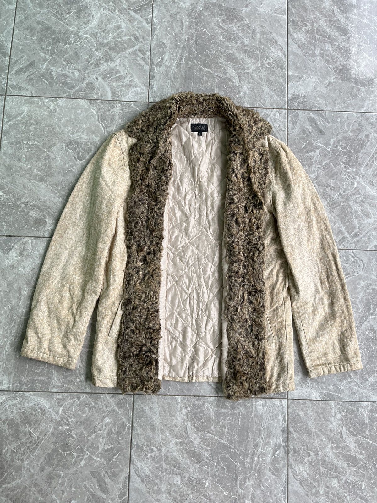 Japanese Brand Japanese Brand Louis Chavlon Suede Fur Button Jacket Size US L / EU 52-54 / 3 - 3 Thumbnail