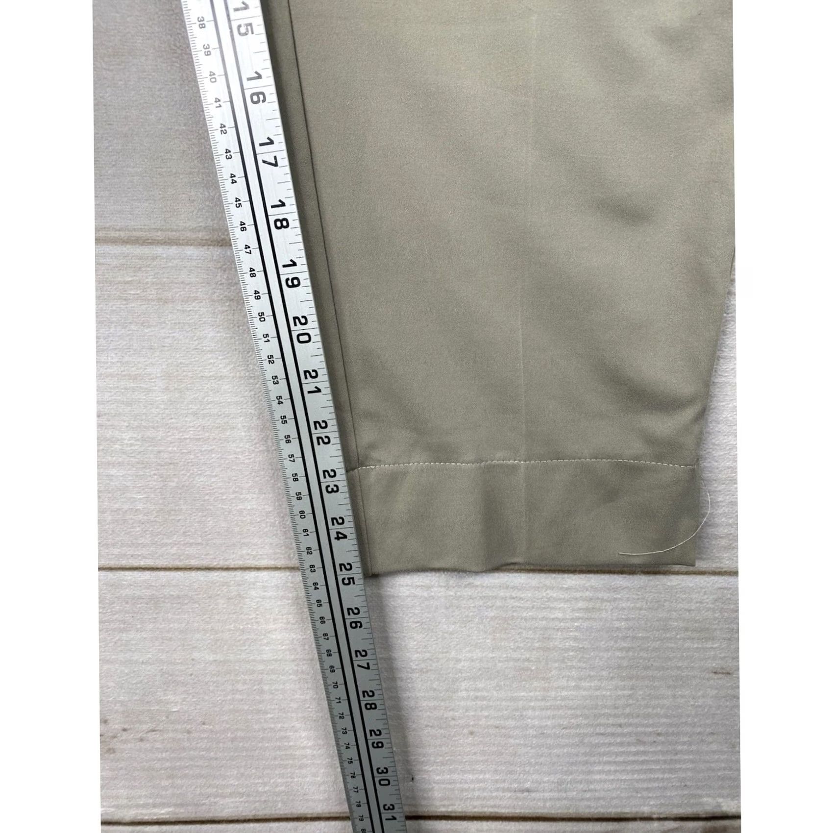 Vintage Zac & Rachel Pants Womens 1X Tan Pull On Crop Wide-Leg Pockets Beach Casual Size 25" / US 0 / IT 36 - 7 Thumbnail