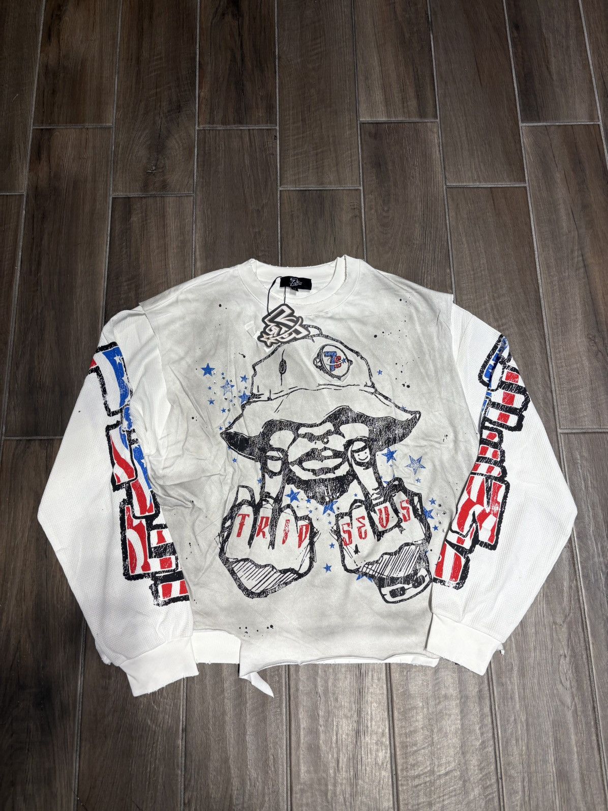 TRIPLE SEVENS Triple Sevens Trade War L/S Tee White Size US M / EU 48-50 / 2 - 1 Thumbnail
