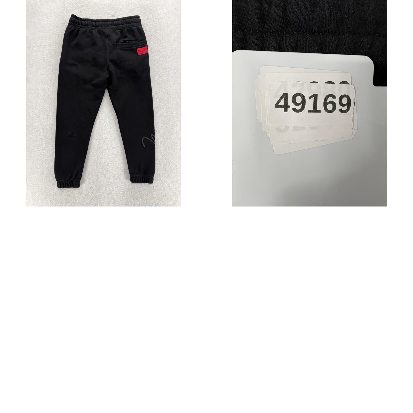 Palace VINTAGE? (No—not vintage per specs) Shoe Palace Muhammad Ali Fleece Jogger Pants Mens Small Black Drawstring Pockets Tapered Front Flat Front Size US 29 - 9 Thumbnail