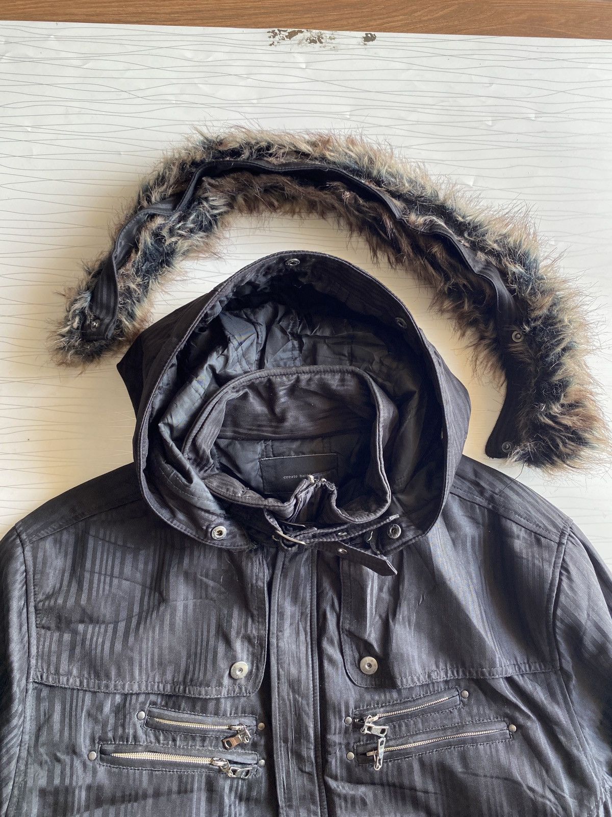 14th Addiction JAPANESE BRAND BAREFOOT FUR JACKET MULTI ZIPPER GHOTIC PUNK Size US L / EU 52-54 / 3 - 10 Thumbnail